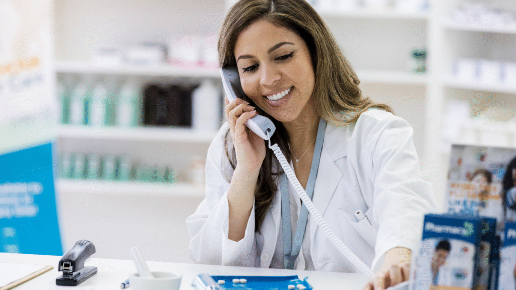 Telephone refill request with pharmacist